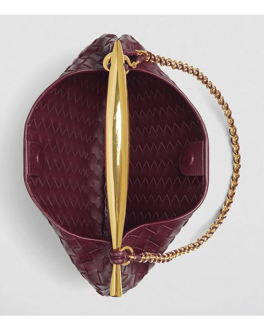 Bottega Veneta Purple Small Leather Sardine Chain Top-Handle Bag