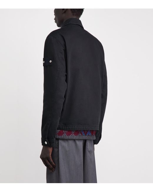 Stone Island Black Denim Coach Jacket for men
