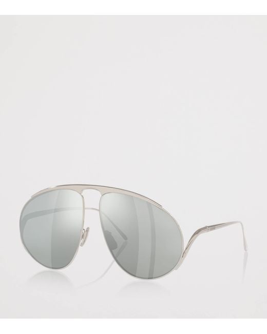 Loewe Gray Hillock Pilot Sunglasses