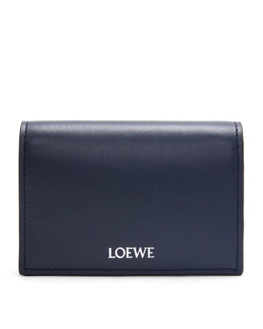 Loewe Blue Calfskin Folded Wallet for men