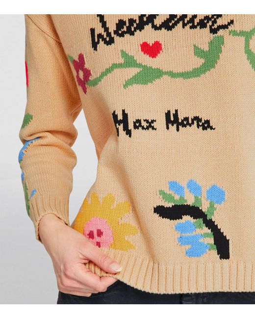 Weekend by Maxmara Metallic Cotton-blend Sweater