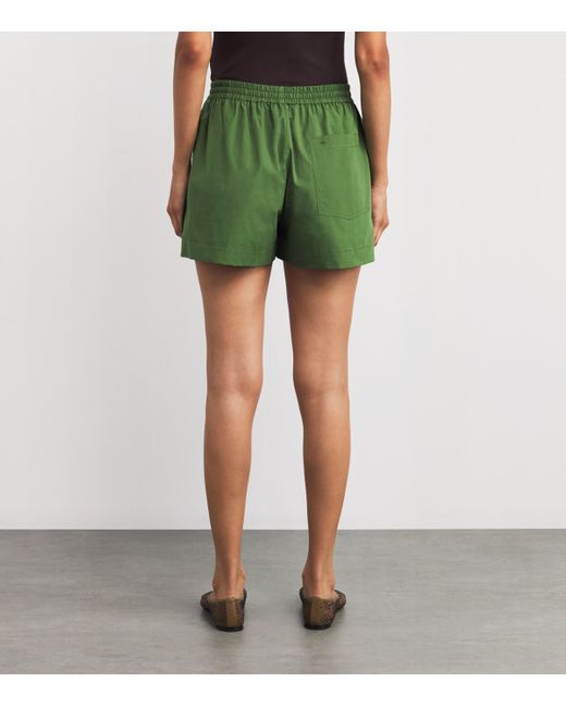 Matteau Green Organic Cotton Drawstring Shorts