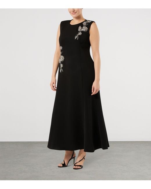 Marina Rinaldi Black Embellished Maxi Dress