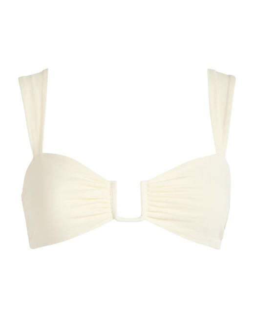 Away That Day White Cannes Bikini Top