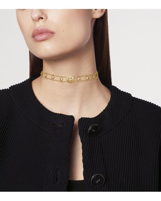 Chanel Metallic And Diamond Extrait De Camélia Supple Choker