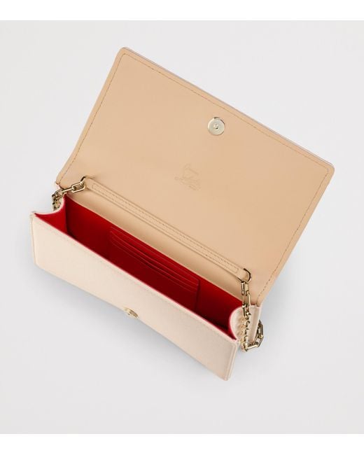 Christian Louboutin Natural Bettina Crepe Satin Lace Clutch Bag
