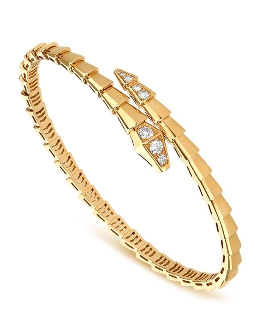 BVLGARI Metallic And Diamond Serpenti Viper Bracelet