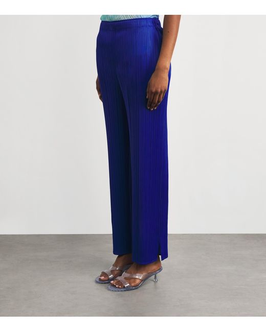 Pleats Please Issey Miyake Blue Monthly Colors May Trousers