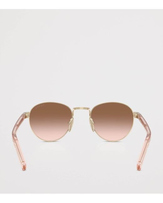 Prada Brown Steel Phantos Sunglasses