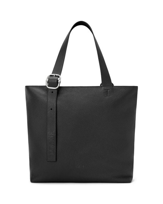Loewe Black Grained Calfskin Loop Tote Bag for men