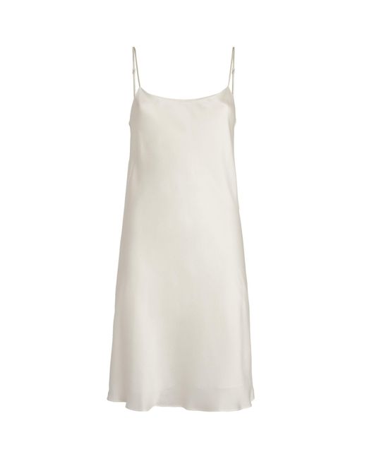 Olivia Von Halle White Silk Venus Slip Dress