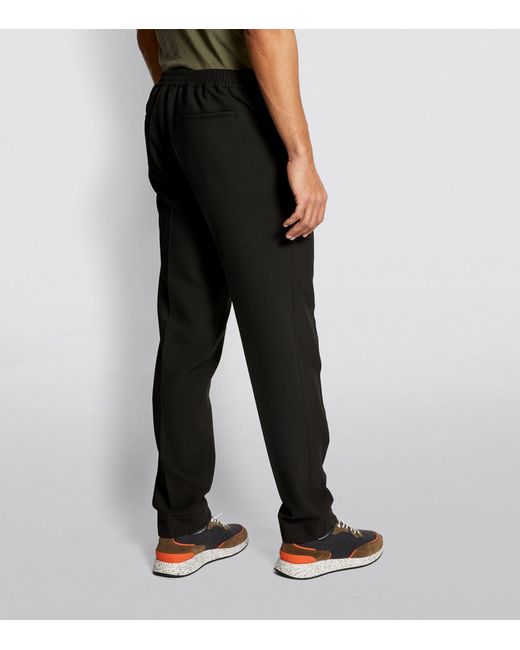 Sandro Black Stretch Jersey Trousers for men