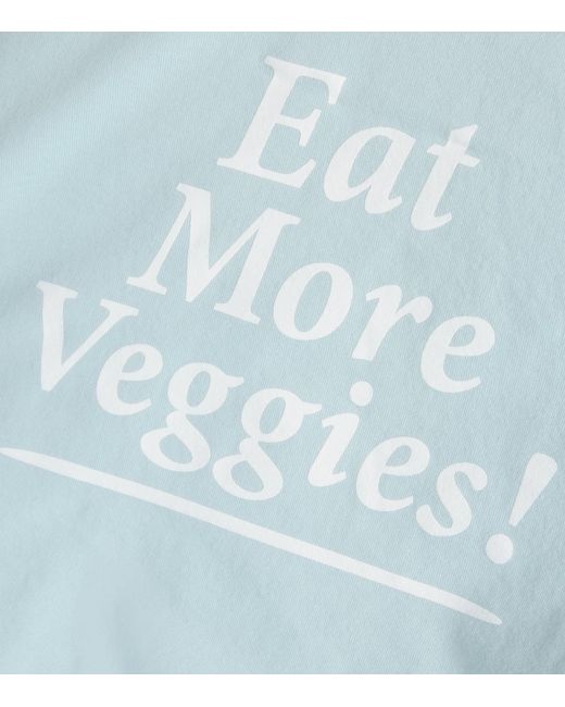 Sporty & Rich Blue Eat More Veggies Hoodie