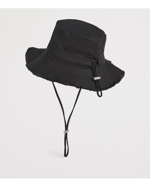 Jacquemus Black Artichaut Logo Bucket Hat for men