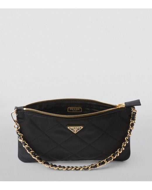 Prada Black Re-nylon Quilted Pouch
