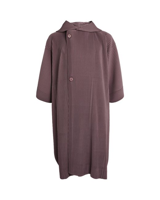 Homme Plissé Issey Miyake Purple Pleated Monthly Colours January Overcoat for men