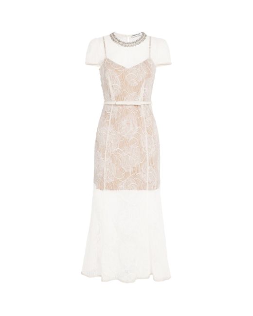 cami floor-length dress in ivory Elaria Cami Silk Gown with Lace Up - Ivory