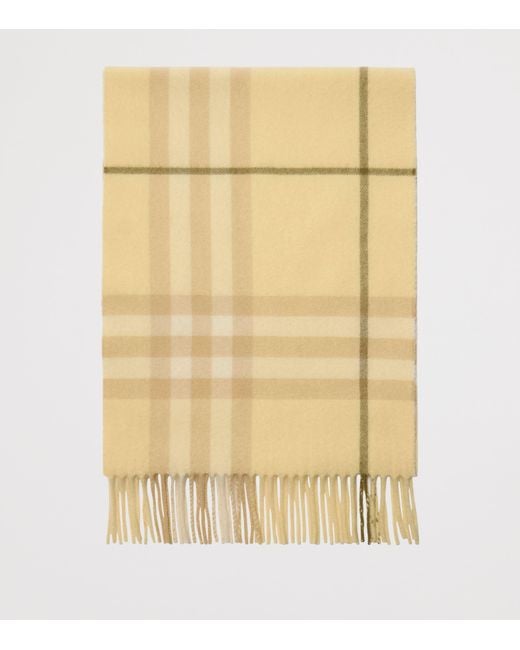 Burberry Metallic Cashmere Check Scarf