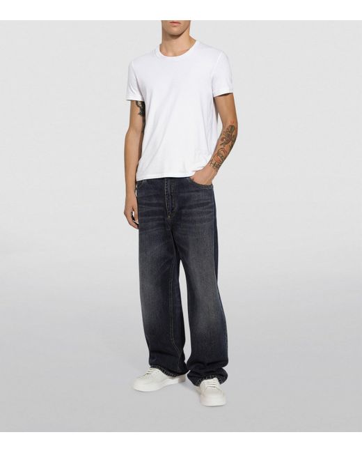 Dolce & Gabbana Blue Oversized Straight Jeans for men