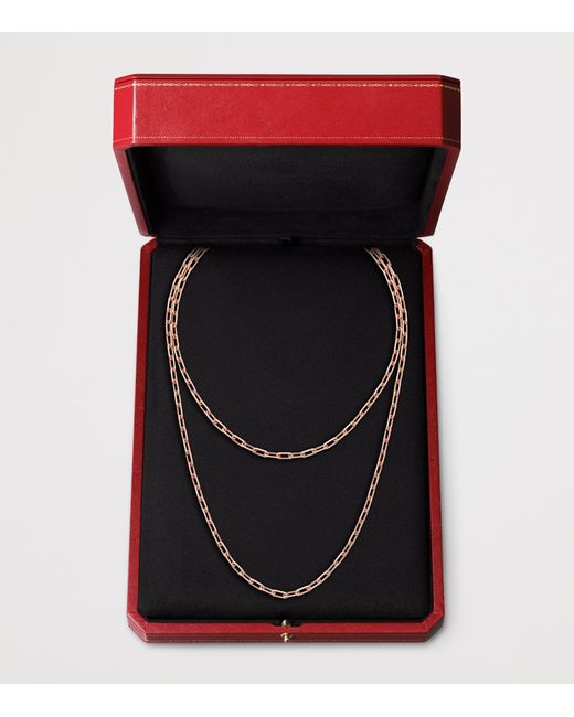 Cartier White Small Santos De Long Chain Necklace