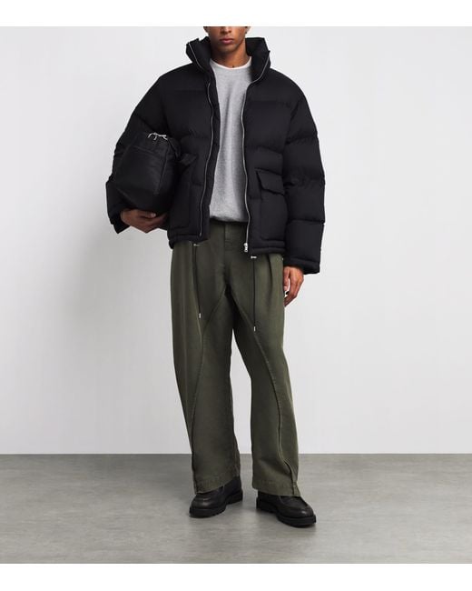 Auralee Black Down Ripstop Puffer Jacket for men