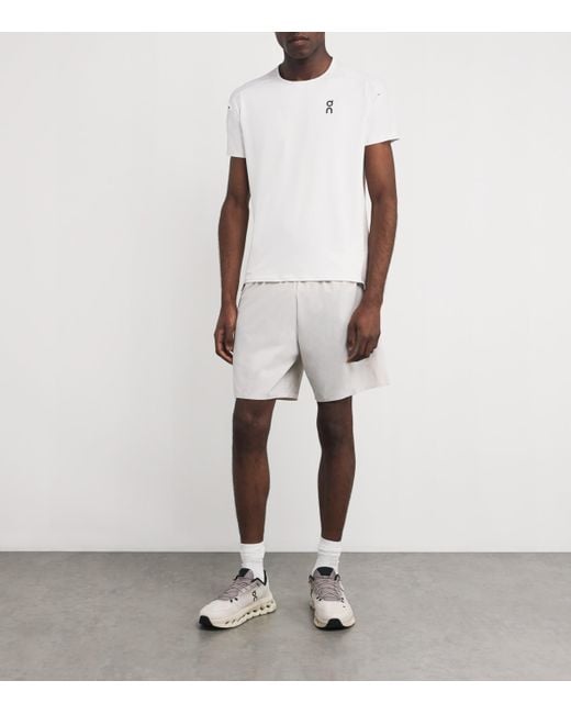 On Shoes White Performance T-Shirt for men