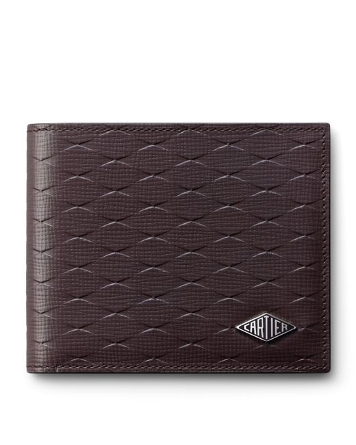 Cartier Purple Leather Losange Wallet for men