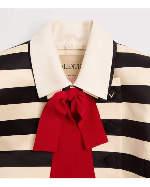 Valentino Red Stripe Cropped Jacket