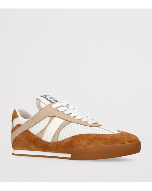 Chloé Brown Leather Kick Sneakers