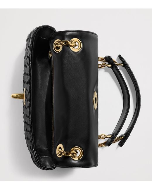 Bottega Veneta Black Baby Leather Madison Shoulder Bag