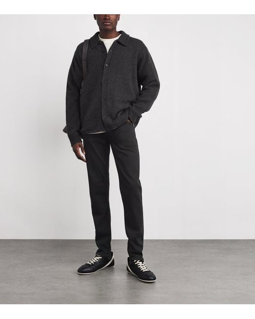 7 For All Mankind Black Slimmy Tapered Lux Performance Plus Jeans for men