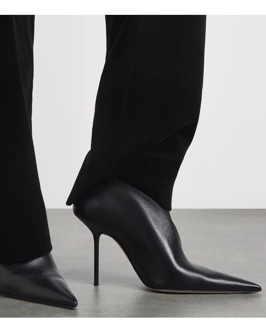 Khaite Black Velvet Hunter Straight Trousers