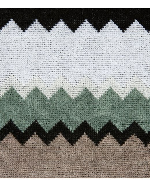 Missoni Multicolor Towelling Zigzag Curt Robe