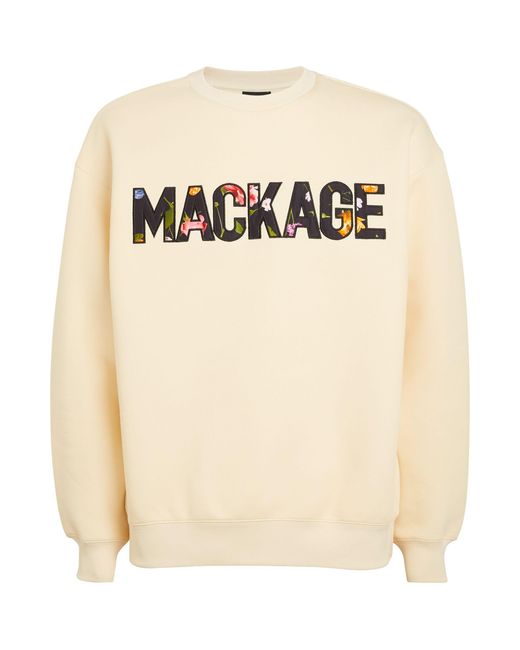 Mackage Natural Floral Print Logo Sweatshirt for men