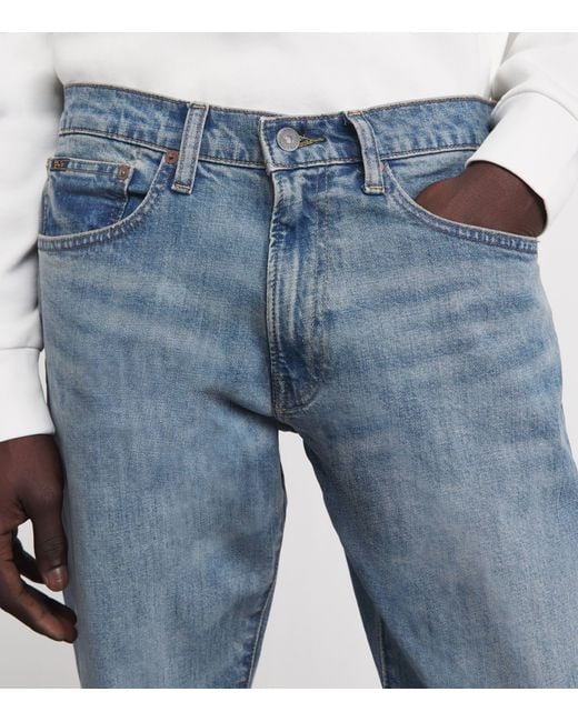 Polo Ralph Lauren Blue Stretch Hampton Straight Jeans for men