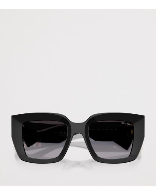 Miu Miu Black Acetate Mu B05S Square Sunglasses for men