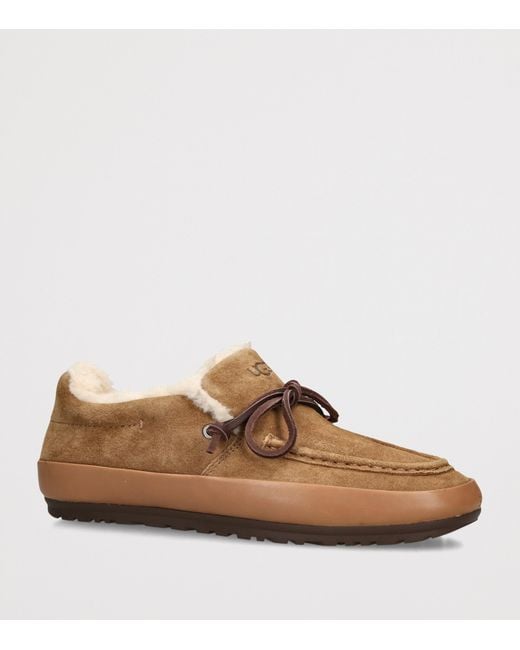 Ugg Brown Suede Quill Slip-On Shoes
