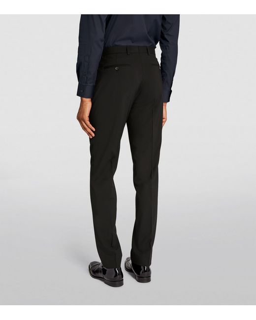 Sandro Black Virgin Wool Trousers for men