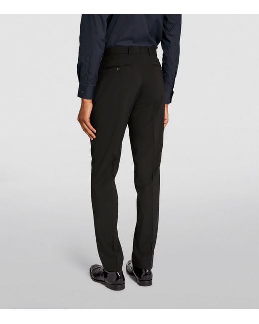 Sandro Black Virgin Wool Trousers for men