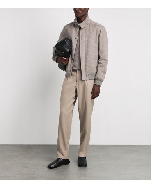 Colombo Gray Kid Wool 12.8 Louis Chinos for men