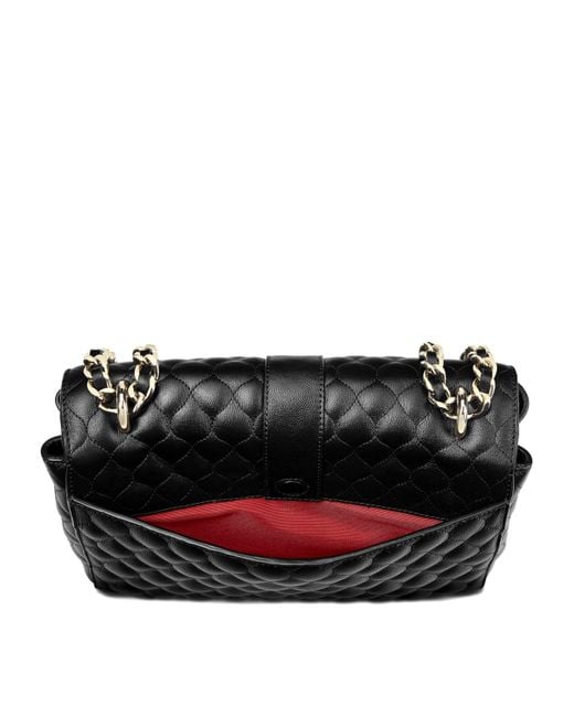 Aspinal Black Large Leather Lottie Cross-Body Bag