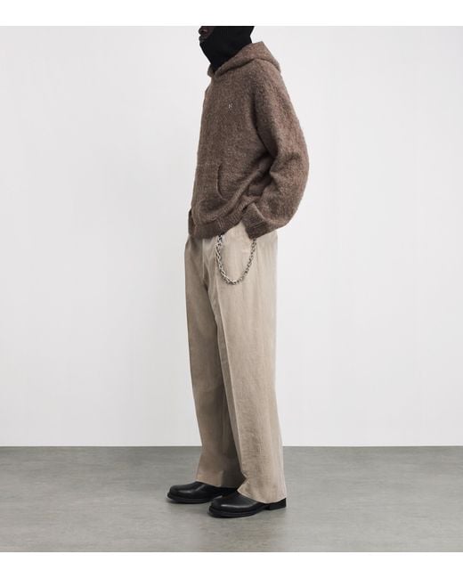 Represent Brown Brushed Borg Hoodie for men