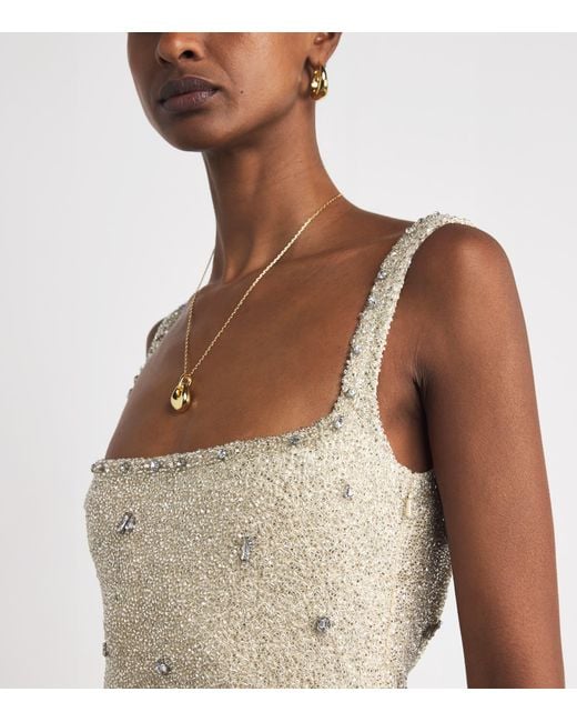 Clio Peppiatt Natural Pamela Mini Dress