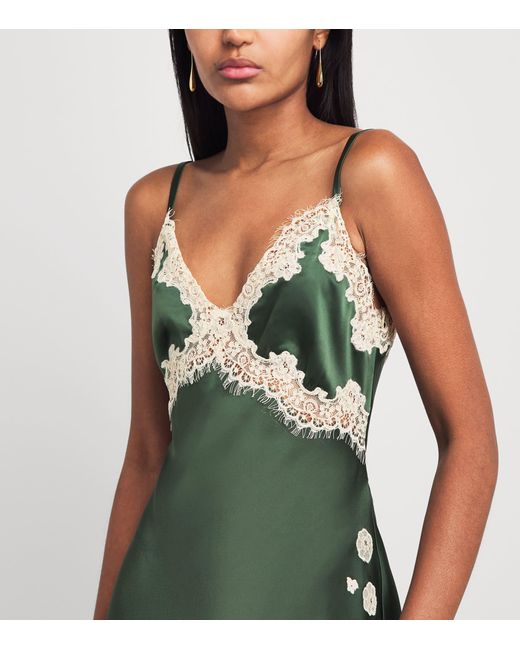 Alice + Olivia Green Lace Julietta Maxi Dress