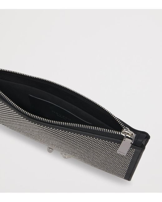 McQueen Black Skull Four-Ring Pouch