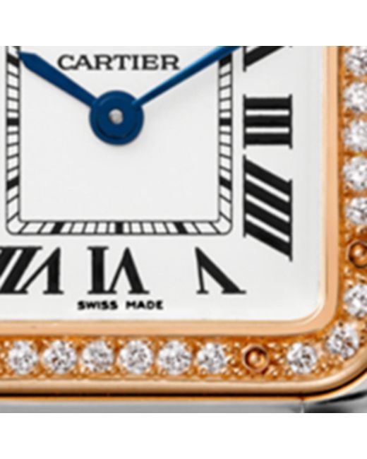Cartier Metallic Rose Gold, Stainless Steel And Diamond Panthère De Watch 22mm