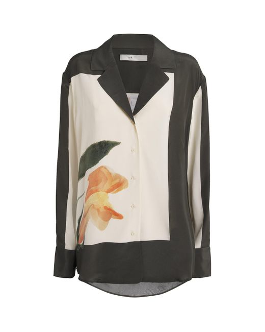 Sir Black Silk Printed Constance Shirt