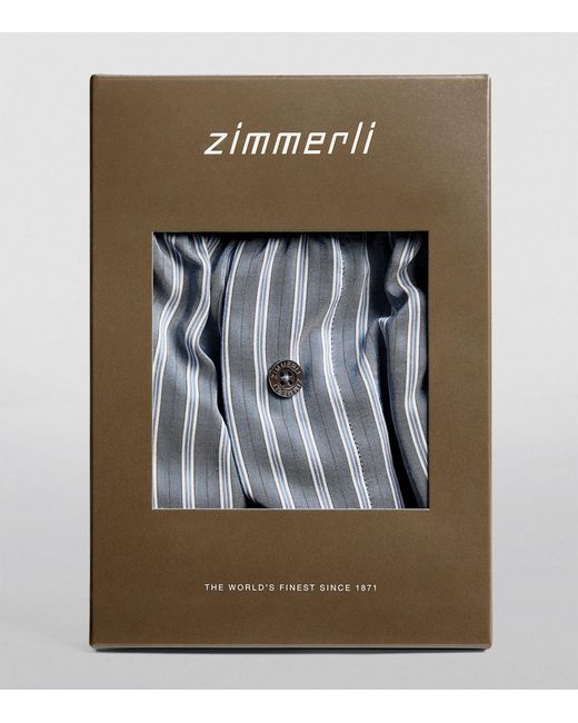 Zimmerli of Switzerland Blue Pinstripe Boxers for men
