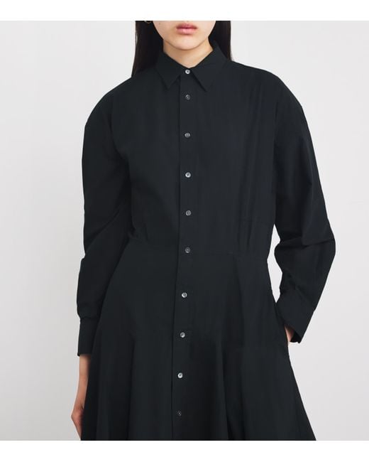 Polo Ralph Lauren Black Cotton Midi Shirt Dress