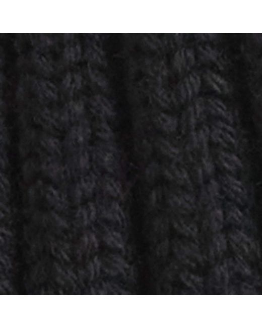 Moncler Black Virgin Wool Pom-Pom Beanie for men